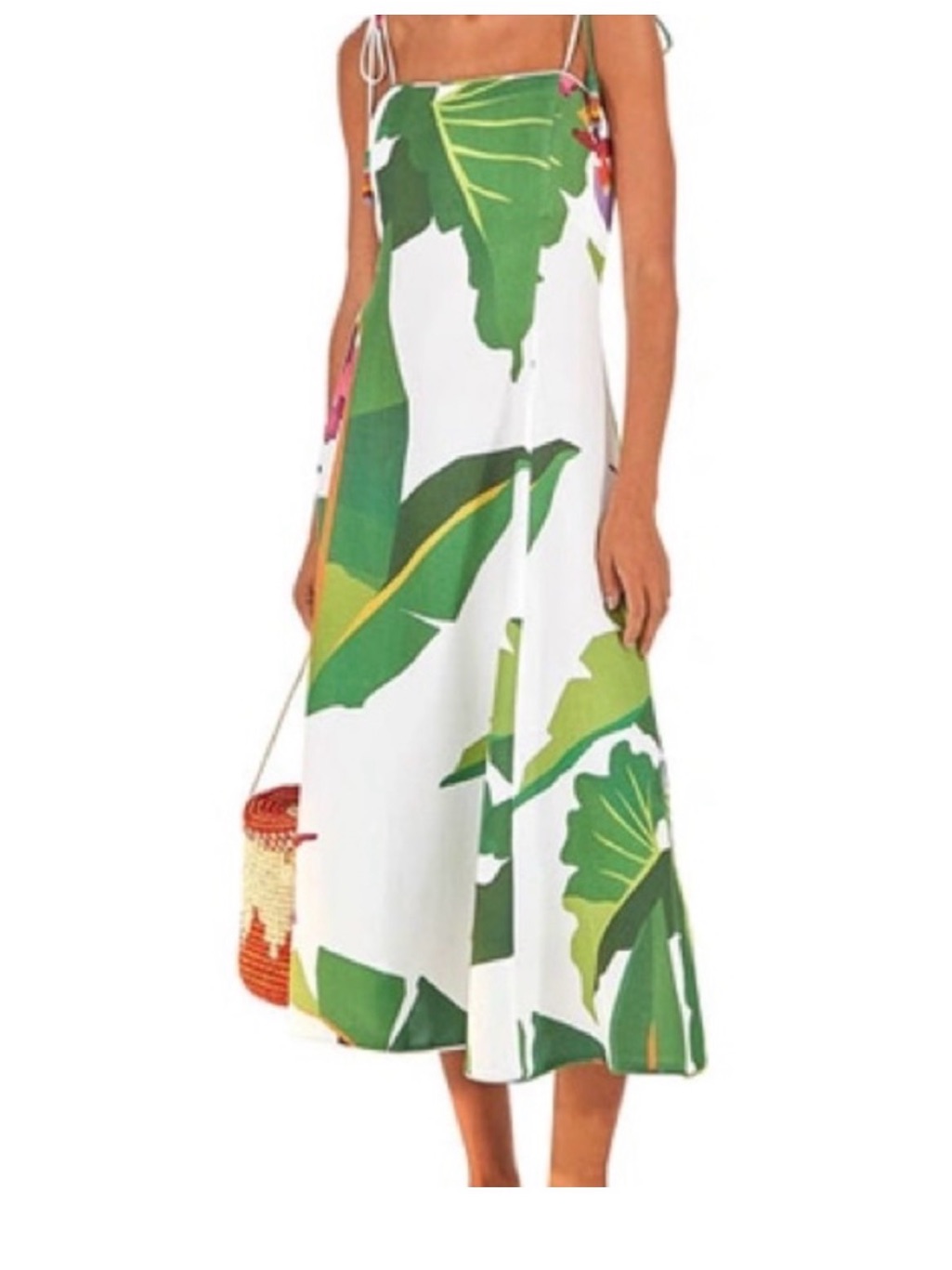 Farm Rio White Tropicalistic Dress, Xs